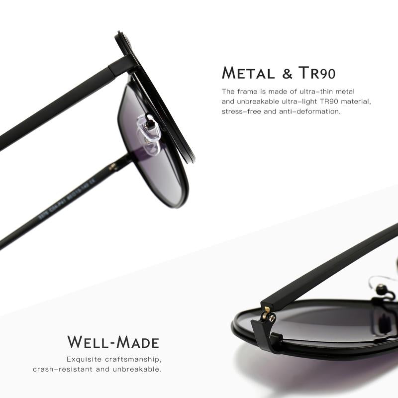 〖Dealsforyoudays〗Sungait Polygon Aviator Sunglasses for Men Polarized Trendy Square Sun Glasses Retro Pilot Shades UV Protection