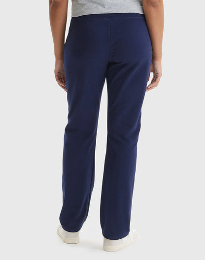 Women'S French Terry Pants with Pockets, 31" Navy L
